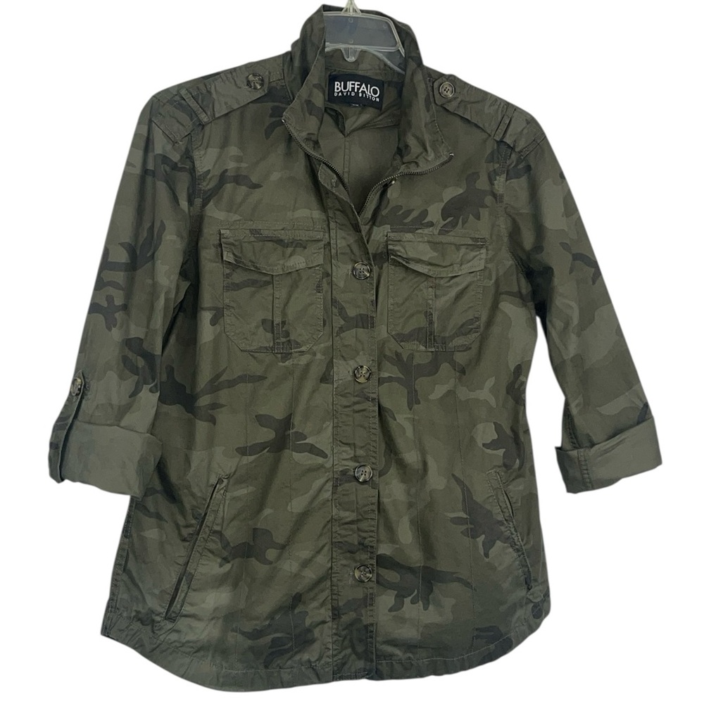 Buffalo David Bitton camouflage military style jacket/ shacket. Size medium GUC - Picture 2 of 14